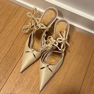 Sam edelman lace up pointed toe heels